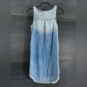 UNIVERSAL THREAD 100% Cotton Denim Frayed Hem Sleeveless Dress